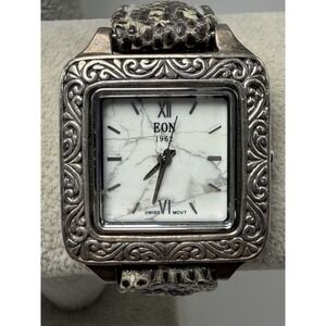 EON 1962 White Howllite Unisex Watch New Battery 31MM‎ 8" Leather Band